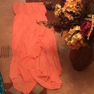 Maxi orange Mellon summer dress
